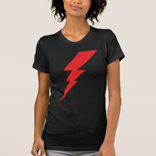Blitz mit rotem Blitz T-Shirt