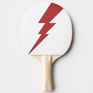 Blitz mit rotem Blitz Tischtennis Schläger