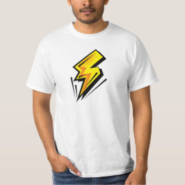Blitzbolzen - Gelb mit schwarzen Konturen T-Shirt