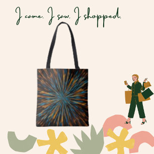 Blitze Big Bang Farbstruktur Tote Tasche