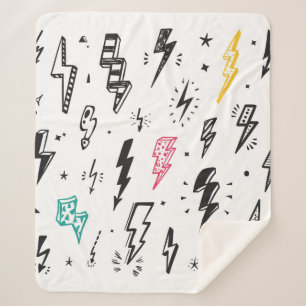 Blitze Bolzen Vintages Set. Hand Drawn Doodle Lig Sherpadecke