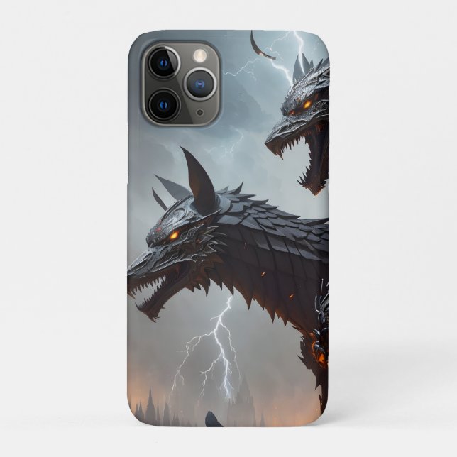 Blitze Cyborg-Wölfe Case-Mate iPhone Hülle (Rückseite)