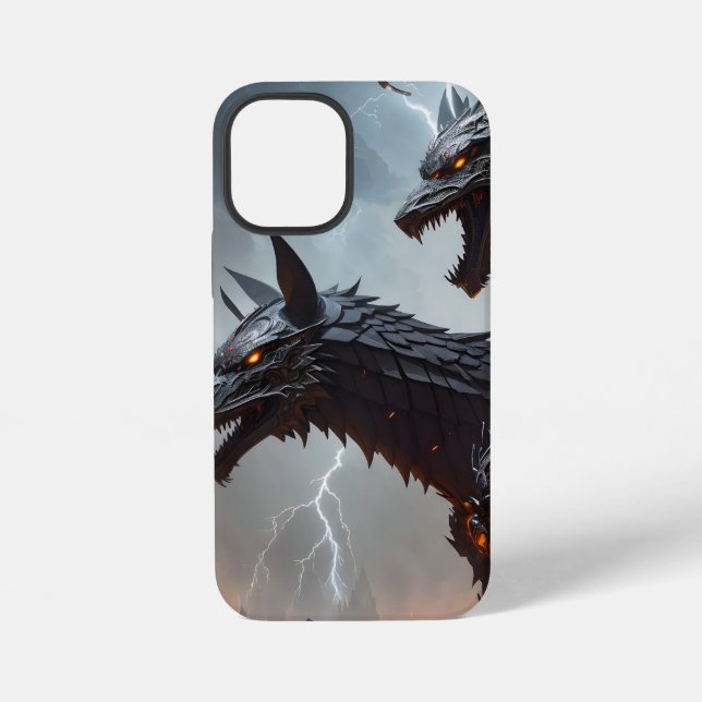 Blitze Cyborg-Wölfe iPhone 12 Mini Hülle (Rückseite)