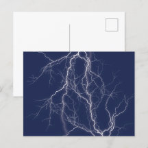 Blitze Fraktal Postkarte