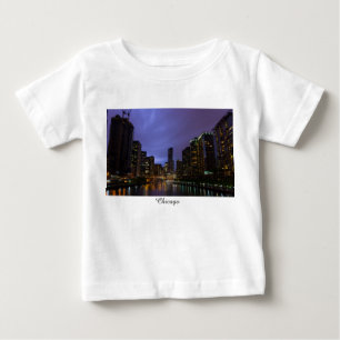 Blitze über dem Fluss Chicago Baby T-shirt
