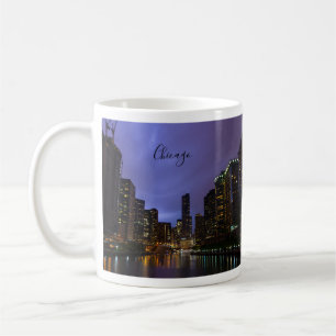 Blitze über der Kaffee-Tasse des Chicago River Kaffeetasse