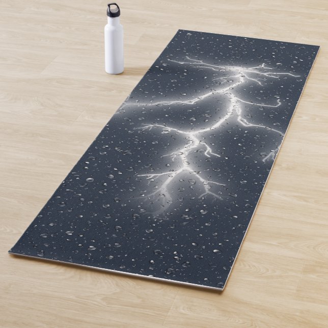 Blitze und Regentropfen Yogamatte (Beispiel)