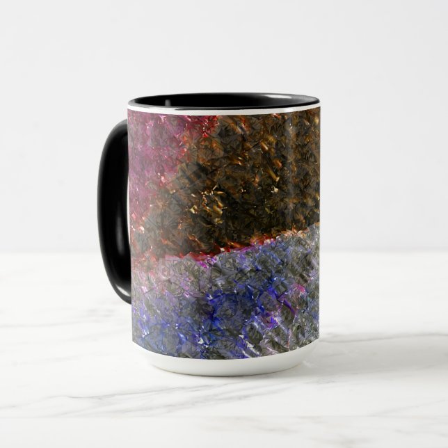 Blitze und rustikale geschmolzene Spritzgüsse aus  Tasse (Vorderseite Links)