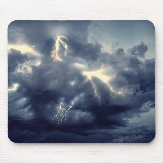 Blitze während des Gewitters Mousepad (Vorne)