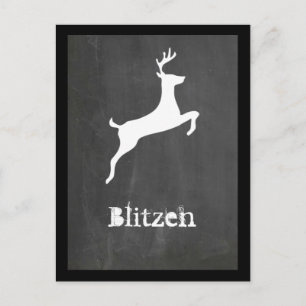 Blitzen Feiertagspostkarte