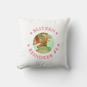 BLITZEN REINDEER Square Throw Kissen