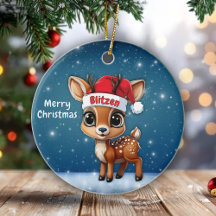 Blitzen Süßes Tier Rentier Charakter, Hirsch