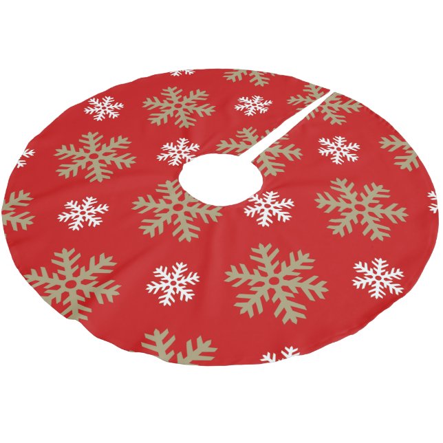 Blitzen Tree Skirt Polyester Weihnachtsbaumdecke (Schrägansicht)