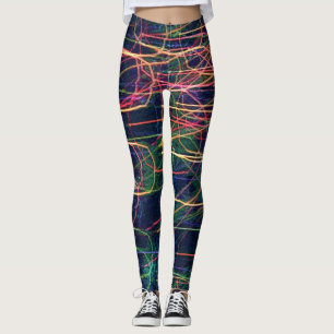 Blitzende Abstrakte Kunst farbenfrohe Leggings