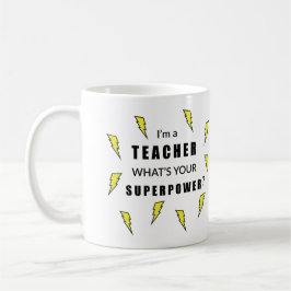 Blitzende Bolt-Superpower-Lehrer-Tasse Kaffeetasse