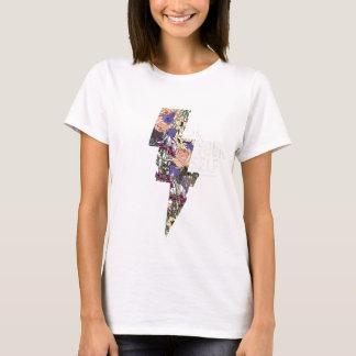 Blitzförmiges Blumen-T-Shirt - Ästhetischer Indie- T-Shirt