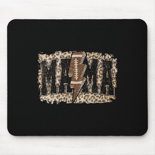 Blitzfußball Mama Leopard Game Day Thanksgiv Mousepad (Vorne)