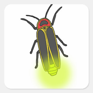 Blitzleuchte Quadratischer Aufkleber