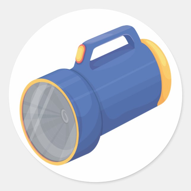 Blitzlicht Runder Aufkleber (Vorderseite)