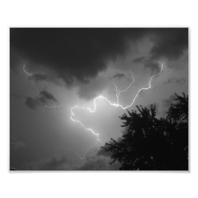 Blitzschlag 8 x 10 Foto drucken (Vorne)