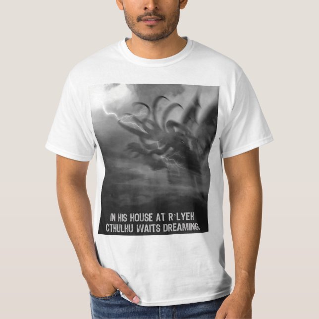 Blitzschlag Cthulhu T-Shirt (Vorderseite)