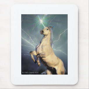 Blitzschlag-Einhorn Mousepad