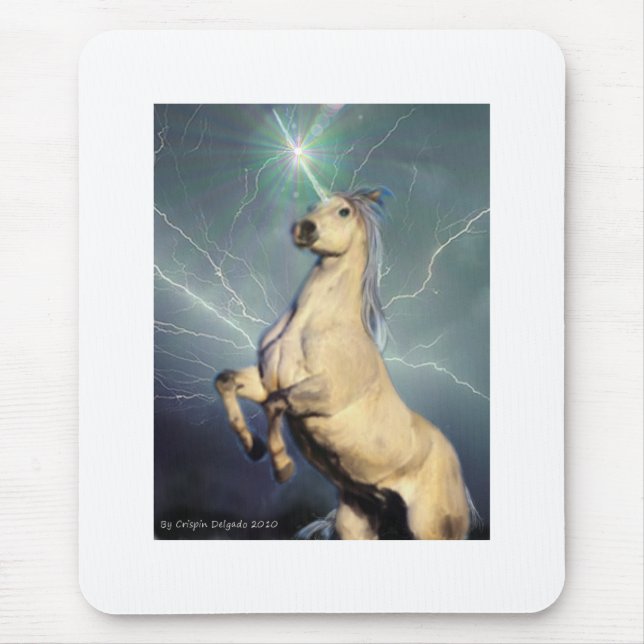 Blitzschlag-Einhorn Mousepad (Vorne)