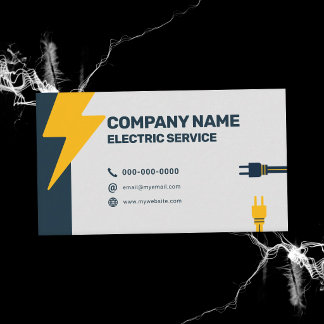 Blitzschlag - Elektrische Dienstleistungen Visitenkarte