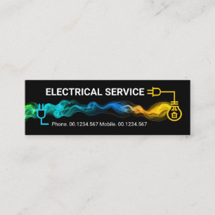 Blitzschlag für kreative elektrische Stromkreise Mini Visitenkarte