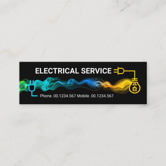 Blitzschlag für kreative elektrische Stromkreise Mini Visitenkarte (Vorderseite)