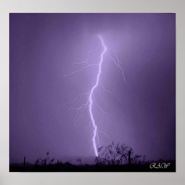 Blitzschlag hinter den Vulture Mountains Poster (Vorne)