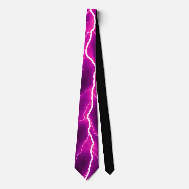 Blitzschlag - Pink Neck Tie Krawatte (Vorderseite)