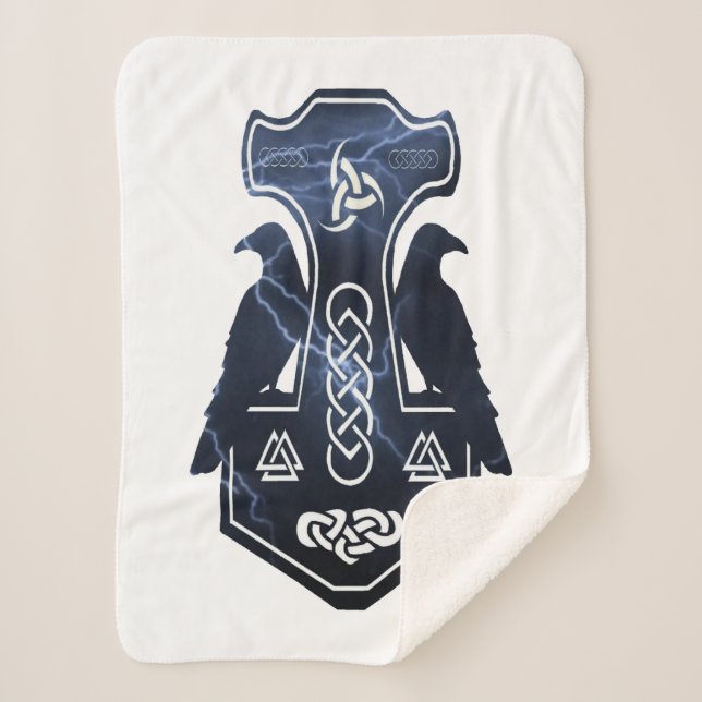 Blitzschlag Thors Hammer Sherpadecke (Vorderseite)