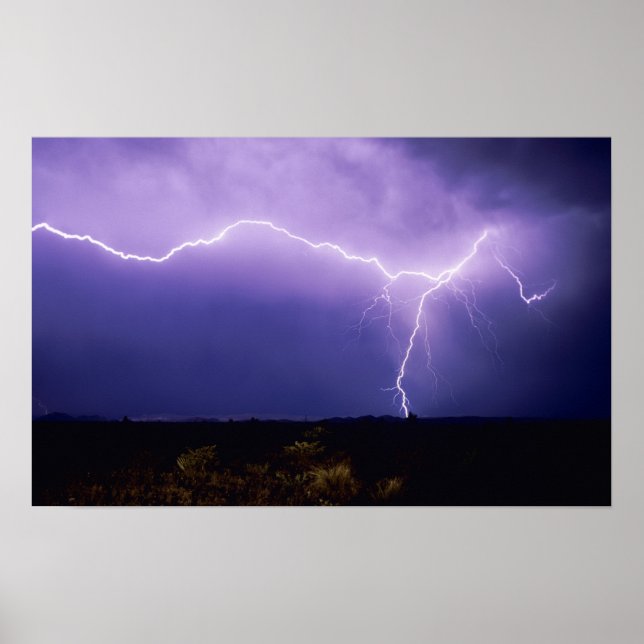 Blitzschlag über Wüste, Big Bend Poster (Vorne)