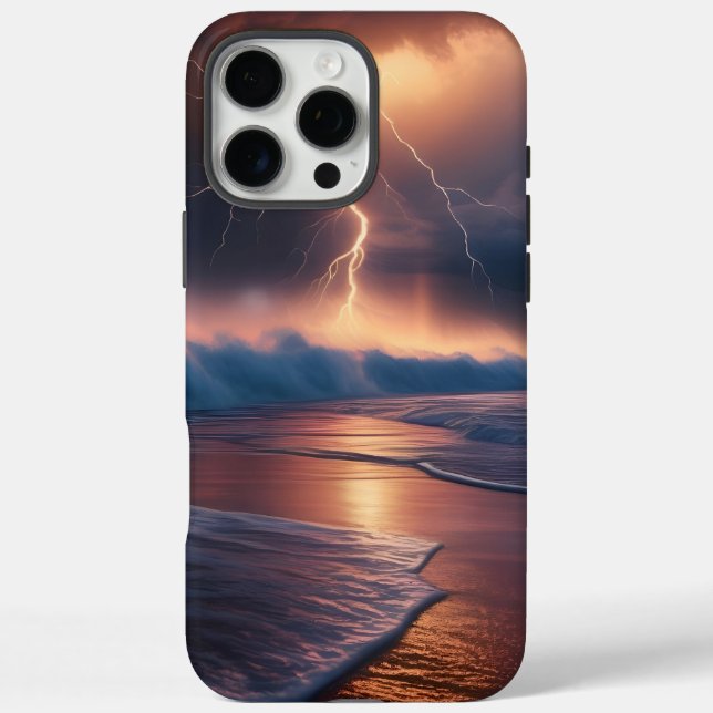 Blitzschlagstrand zwei iPhone 16 pro max hülle (Rückseite)
