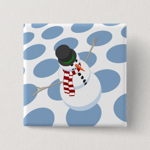 Bliz the Snowman Dotman White Button