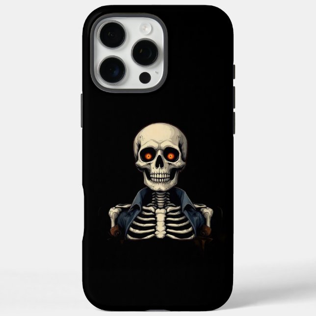 Blize des Papiers Skull iPhone 16 Pro Max Fall Hülle (Rückseite)