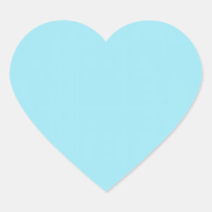 Blizzard Blue Solid Color Herz-Aufkleber