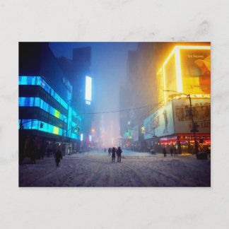 Blizzard in Times Square Postkarte