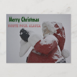 Blizzard Storm Weather Streets City Frozen Alaskan Feiertagspostkarte