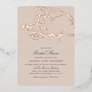 Blizzful Branchen Brautparty Rose Gold Folieneinladung