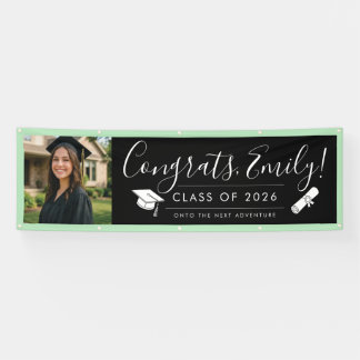 BLK & GREEN 2026 | Graduation Banner with Photo