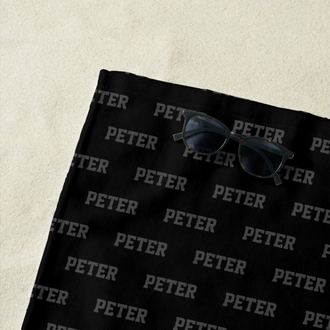 Blk Name Muster Moderne Maskuline Strandtuch (Beispiel)