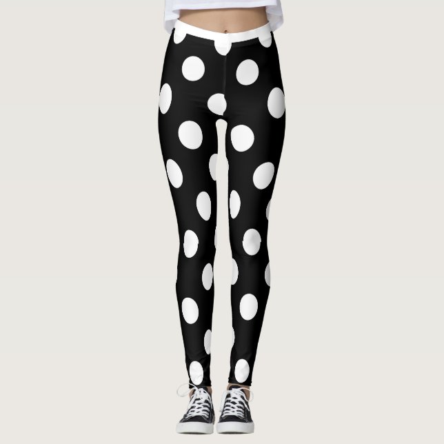 Blk Polka Leggings (Vorderseite)