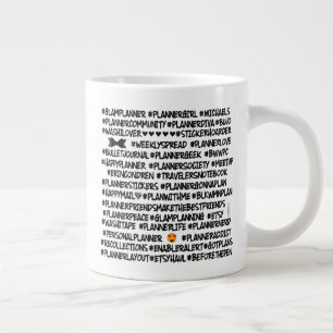 #BLKWMNPLAN Hashtag Planner Jumbo-Tasse