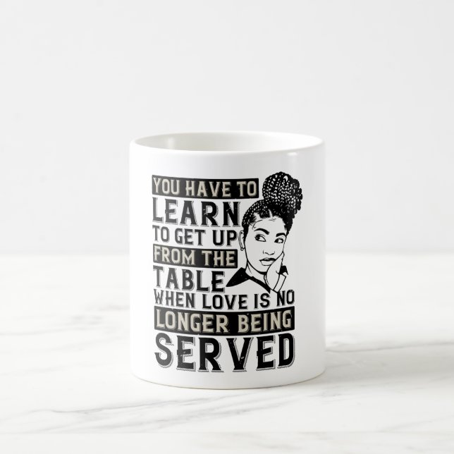 BLM - Aufstehen, wenn keine Liebe serviert wird Kaffeetasse (Mittel)