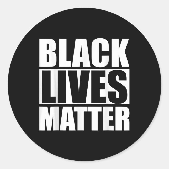 Blm Black lebt Bewusstsein Runder Aufkleber (Vorderseite)