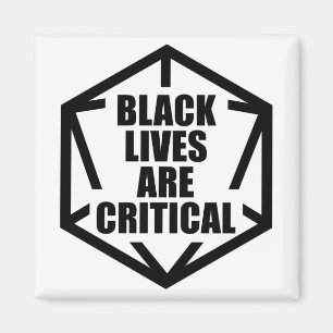 BLM Black Lives sind kritisch [B&W] Magnet