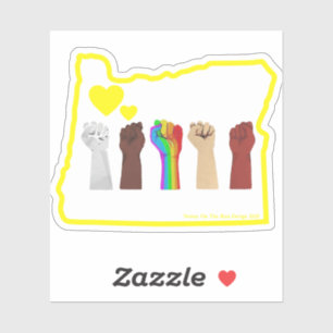 BLM + Equality - Oregon Aufkleber klar