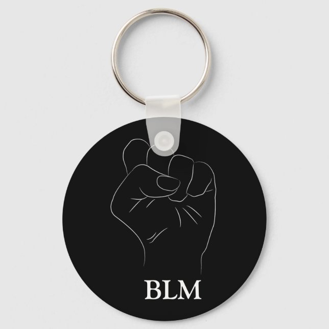 BLM Fist Black Lives Matter Protest 19. Juni Schlüsselanhänger (Vorderseite)